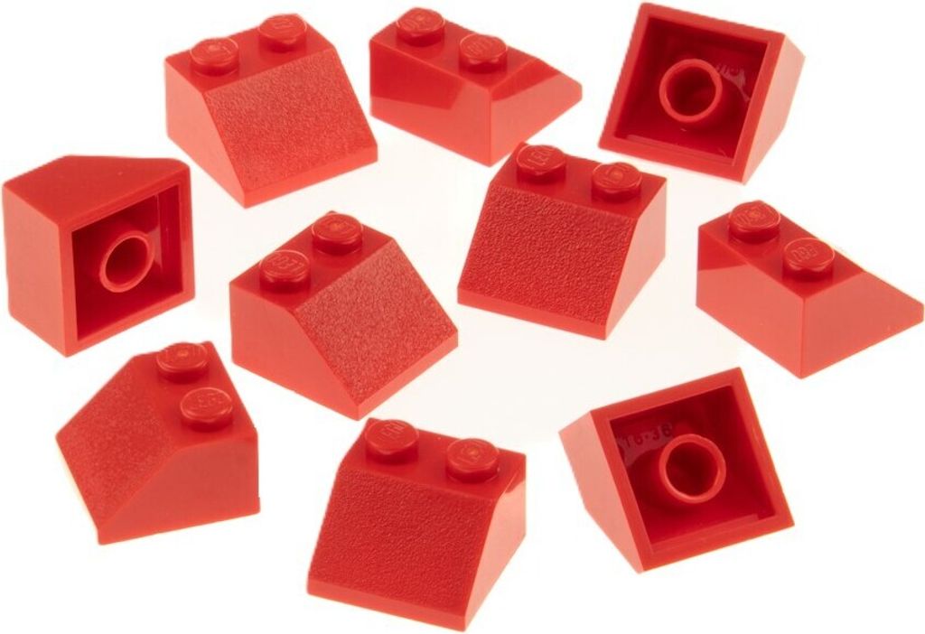 10x tegola Lego 45° 2x2 tegola rossa inclinata 303921 6227 Immagine del prodotto 