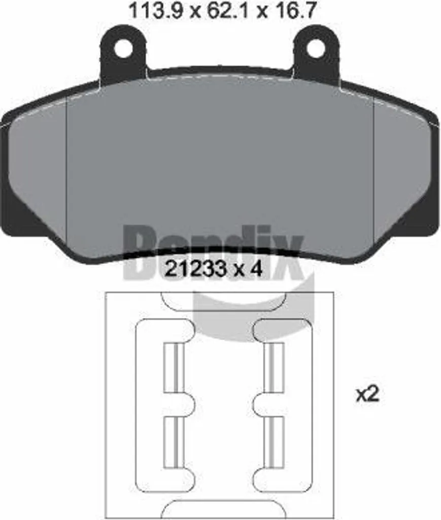 Bendix BPD1769 Jeu de Plaquettes de Frein à Disque OE 2177828 pour 940