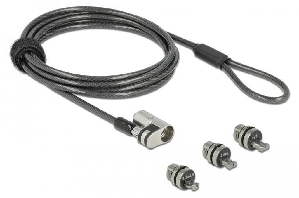 NAVILOCK Notebook Sicherungskabel mit 3 Verrieglungsköpfen