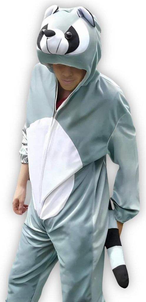 Waschbär Kostüm-e, J21, Erwachsen-e, Fasching Karneval Fasnacht - Größe: XL