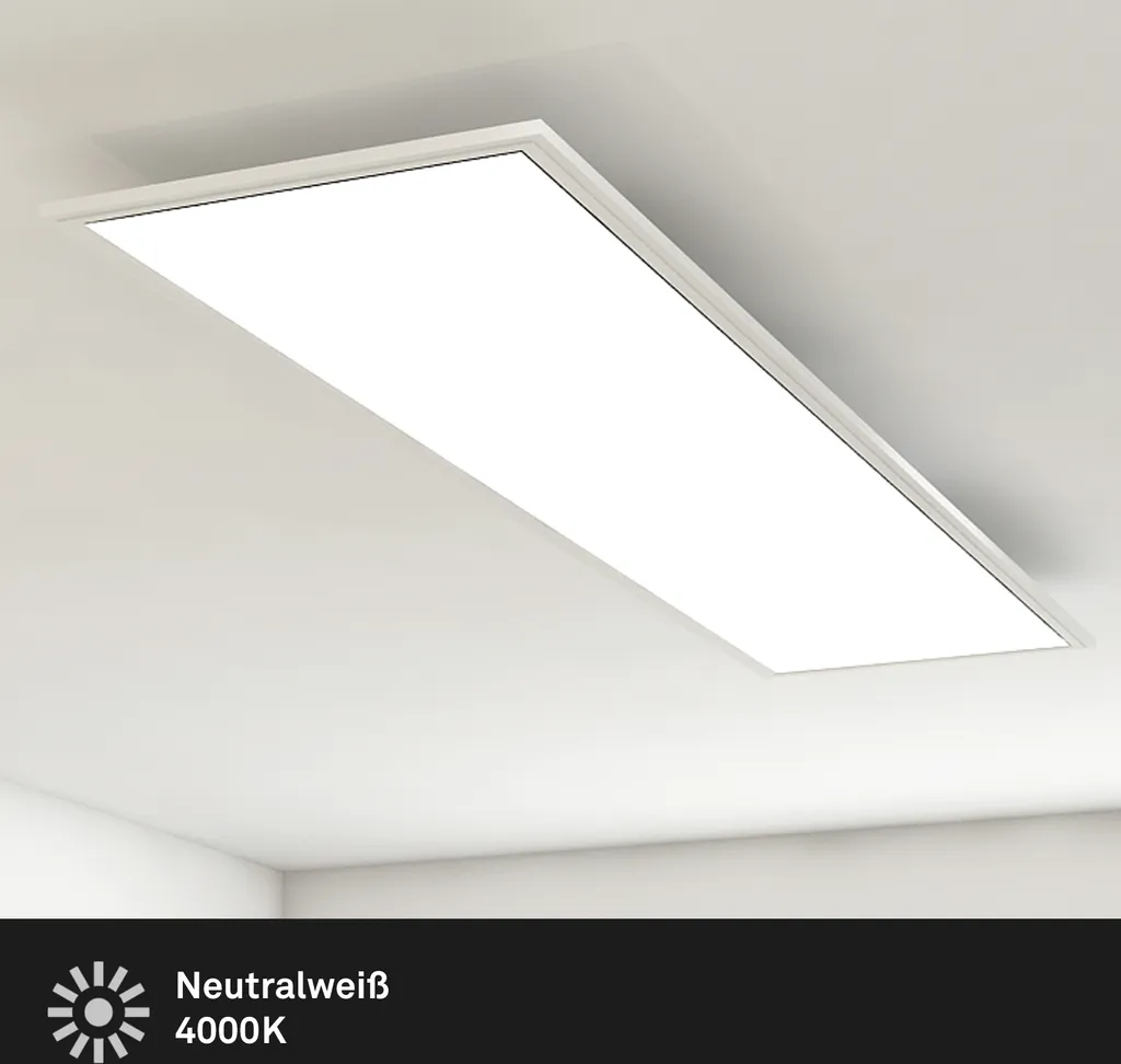 Panneau LED Briloner Leuchten Simple 38W 4100lm 120x30cm Blanc - 5