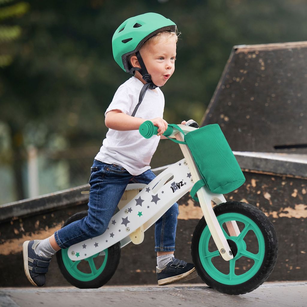 Joyz Laufrad aus Holz, Grün, Lauflernrad für Kinder ab 2 Produktbild 