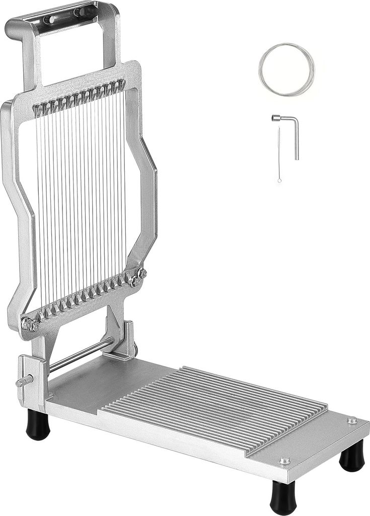 SucceBuy 0,2 Zoll ultradš¹nne Klinge, K?seschneider aus Draht, abnehmbar, Aluminiumlegierung, 316 Edelstahl, Kš¹che, 0 Volt, K?sehobel, Silber