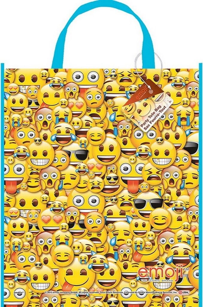 Emoji - Tragetasche, Kunststoff SG24121 (L) (Gelb/Blau)
