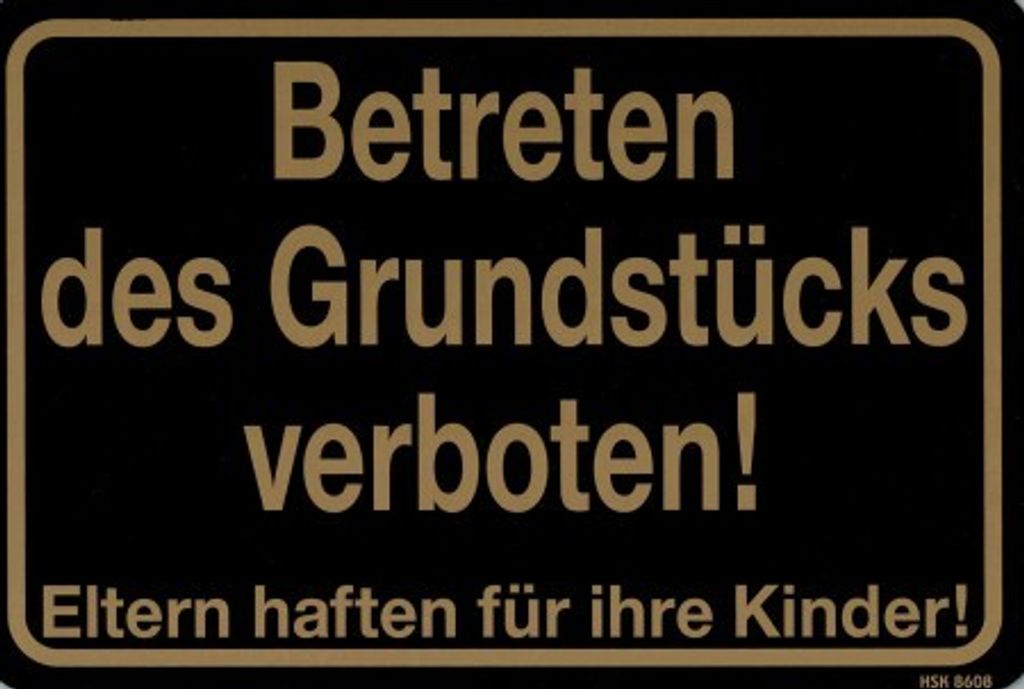 Verbotsschild - BETRETEN DES GRUNDSTÜCKS VERBOTEN - 308608 - 30cm x 20cm