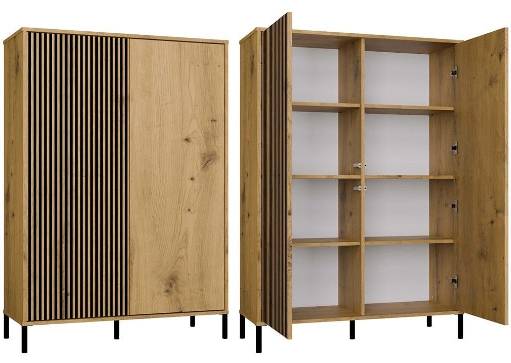 Vysoká policová skriňa 104 cm ELBA - dub artisan Obrázok produktu 