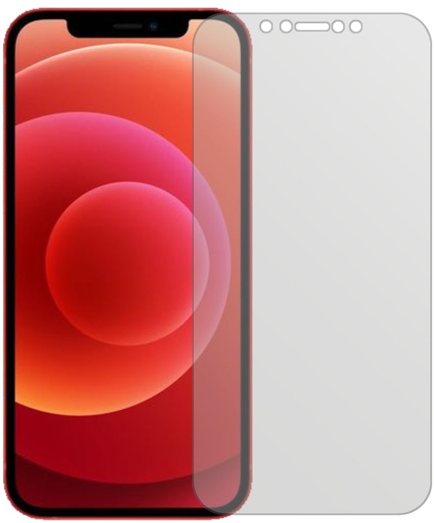 A screen protector is placed over a smartphone.