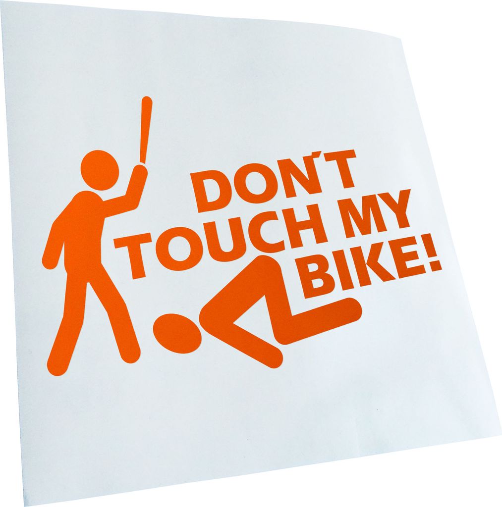 Kiwistar - Autoaufkleber - Dont Touch My Bike! Heckscheibenaufkleber - Aufkleber für Auto Kfz Fahrrad, LKW, Truck Mofa