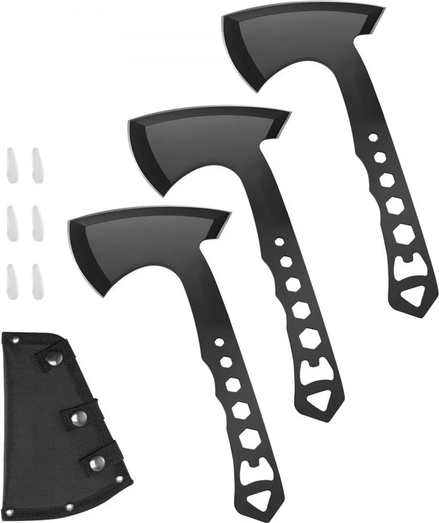 Haches de lancer pour loisirs outdoor et compétition - Pack de 3 Inox