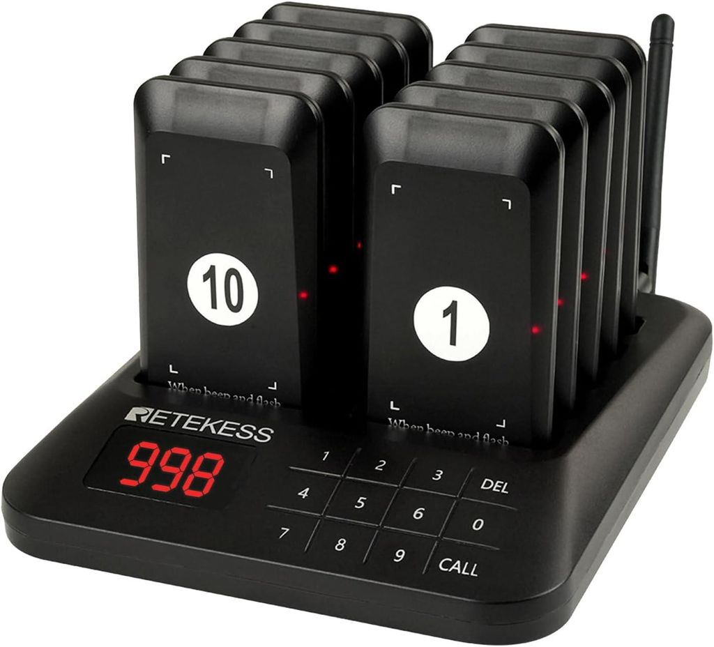 Retekess TD157S Restaurant Pager System, 400m, 10Pager, 2 Produktbild 