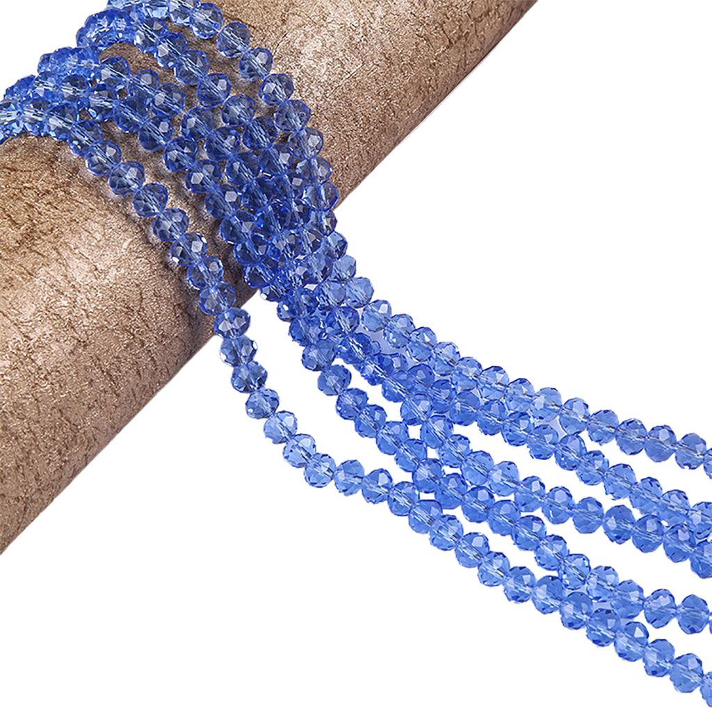DIY Schmuck Zubehör Künstliche Kristall Flache Lose Perlen String Home Decor-Hellblau