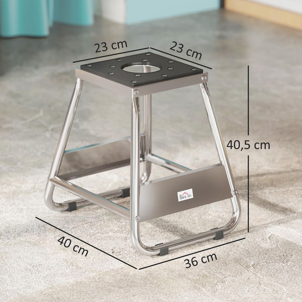 HOMCOM Béquille D'Atelier Moto Avant - Support De Levage Universel En Acier Rouge Avec Bras Oscillants U Et L