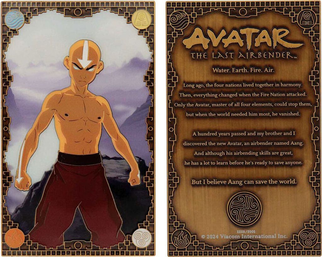 FaNaTtik Avatar Der Herr der Elemente Metallbarren Aang Limited Edition