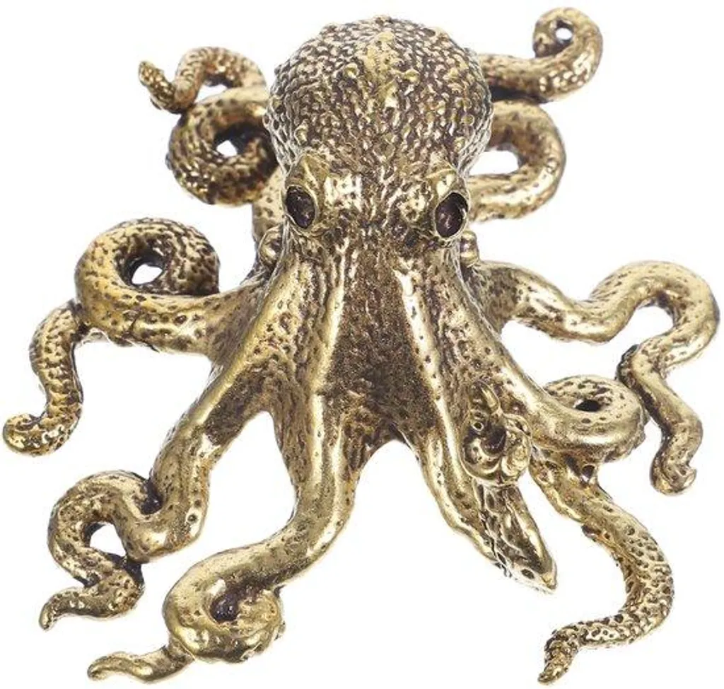 Poulpe miniature laiton, déco murale durable pour masquer les défauts