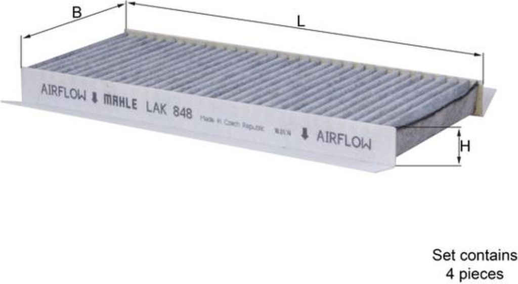 MAHLE Innenraumfilter LAK 848/S Pollenfilter für BMW 3 Limousine (E90) Aktivkohle
