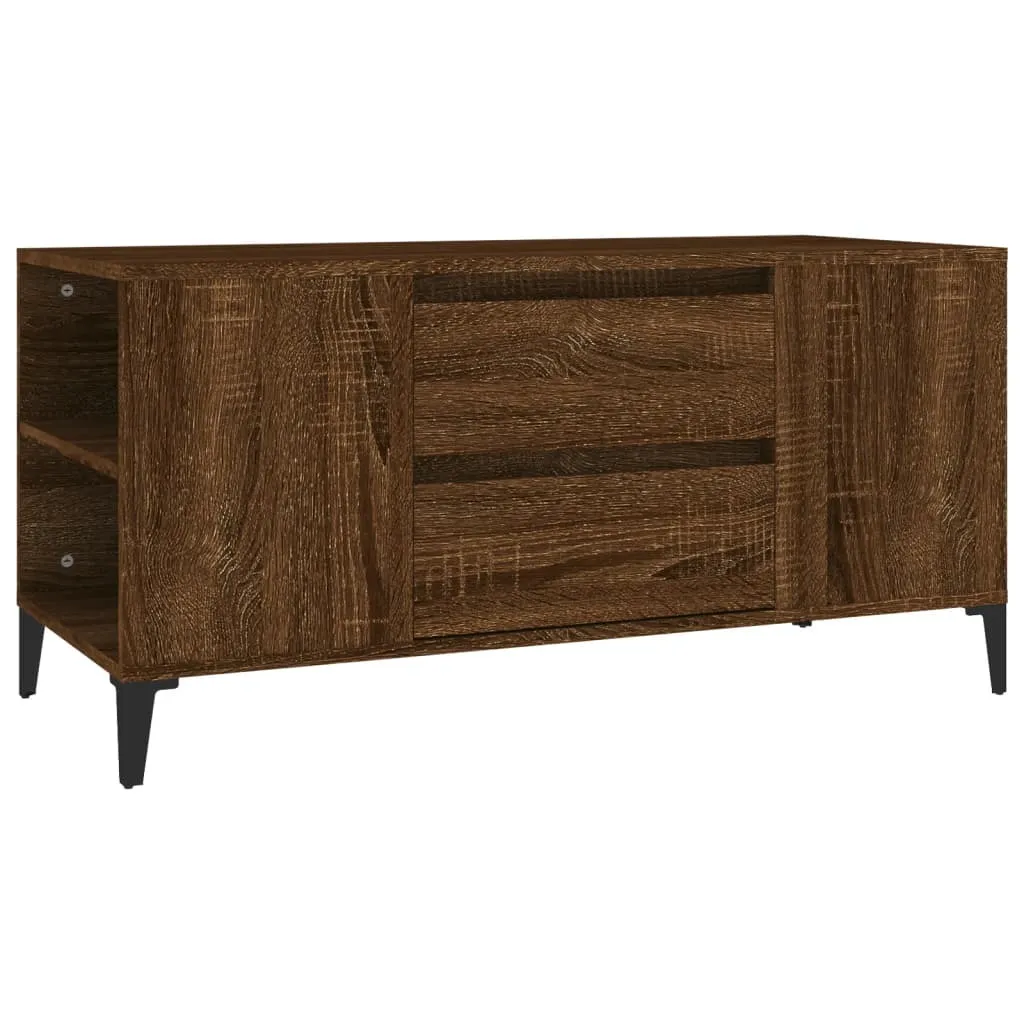 Mobile Porta TV SYFAX Rovere Marrone 102x44,5x50 cm Legno Multistrato