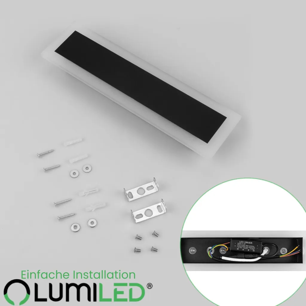 Applique extérieure LED étanche IP65 Noire pour éclairage entrée 30cm - 8