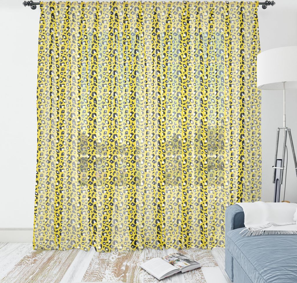ABAKUHAUS Tierdruck Wandteppich, Exzentrische Continuous Entwurf Leopard-Druck-Tier-Muster, Wohnzimmer Schlafzimmer seidiges Satin Wandtuch, 220 cm...