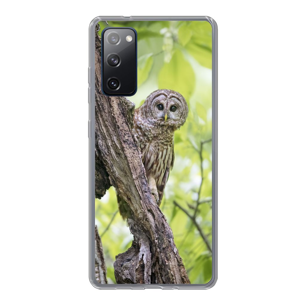 MuchoWow Handyhülle Schutzhülle Hülle für Samsung Galaxy S20 FE Eule - Wald - Licht Silikon Softcase Handy Hülle - Abdeckung
