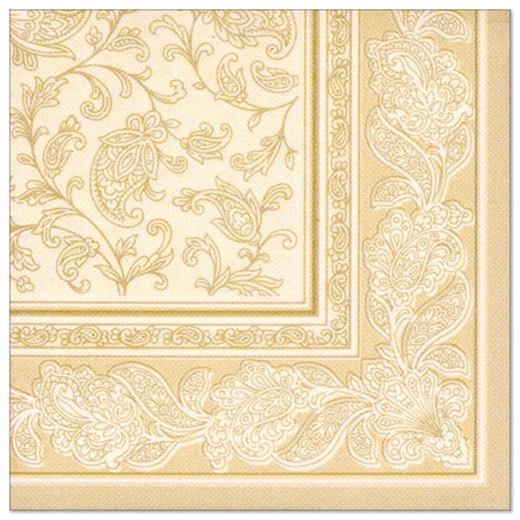 Papstar Serv.RC Ornaments champagner 40x40 cm 20 Stück