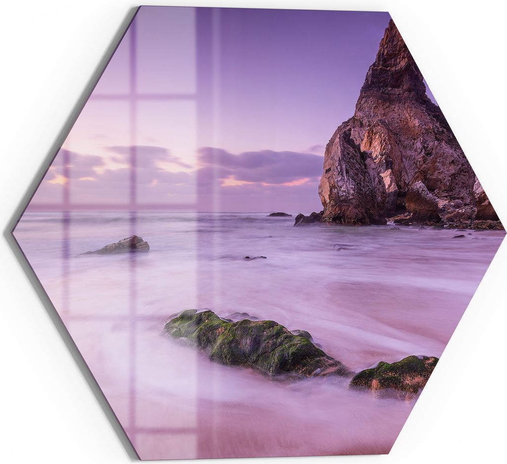 DEQORI Magnettafel Glas 40x35 cm 6-eckig 'Dämmerungswächter' beschreibbar Whiteboard Küche