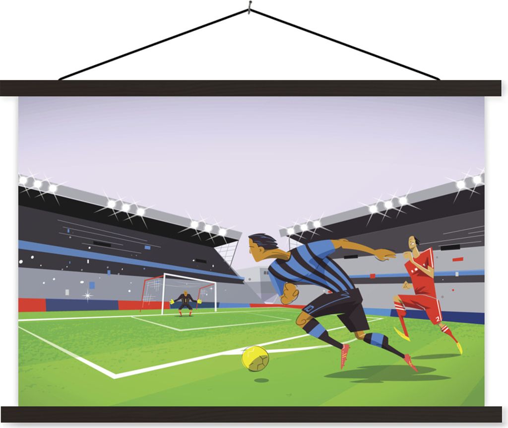 MuchoWow® Textilposter Eine Illustration von Spielern, die Produktbild 