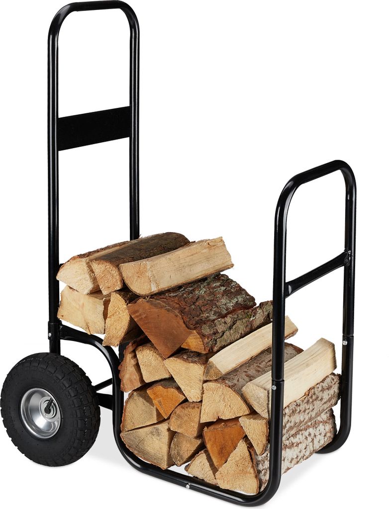 Carrello porta legna Relaxdays, carrello porta legna in Immagine del prodotto 