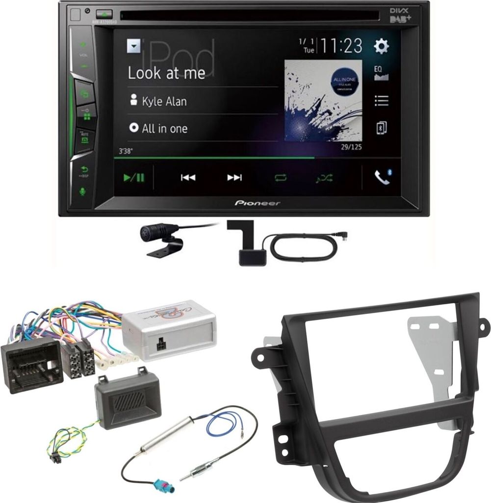 Pioneer AVH-A3200DAB USB DAB+ MP3 Autoradio Bluetooth Einbauset für Opel Mokka A