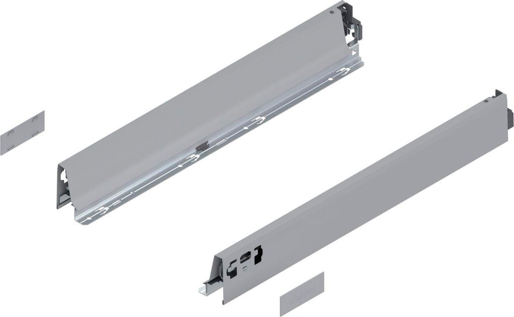 Blum Tandembox antaro N Schubladenschienen-Set | 1 Paar, 65kg 450mm | Vollauszug Blumotion grau