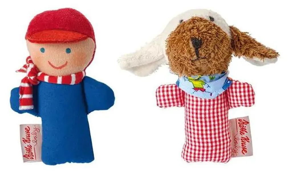 Figurines bois durables Dog+boy - Le jouet Käthe Kruse sans plastique