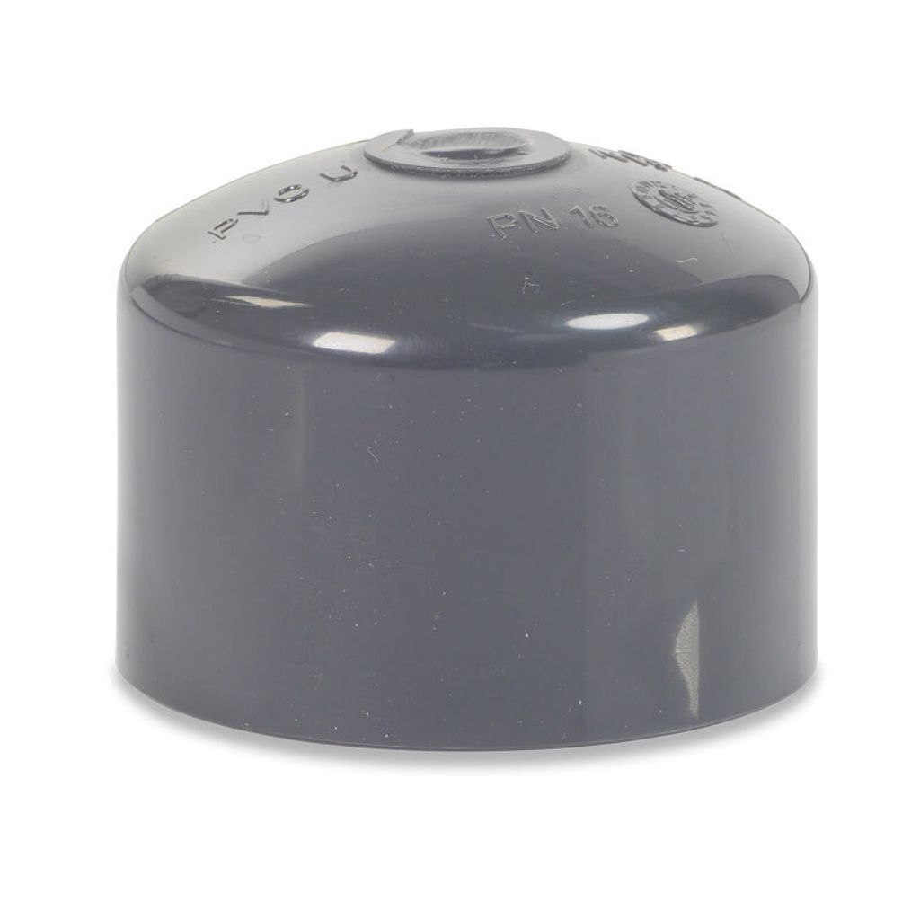 Mega Kappe PVC-U 50 mm Klebemuffe 16 bar, grau