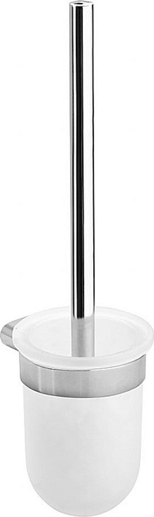 BORGANIC WC-Bürstengarnitur hängend Edelstahl Milchglas poliert 95x360x123 mm für Bad & WC >> zum Bohren