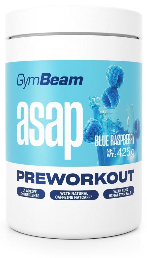 GymBeam - ASAP Pre-Workout, 425 g, blaue Himbeere
