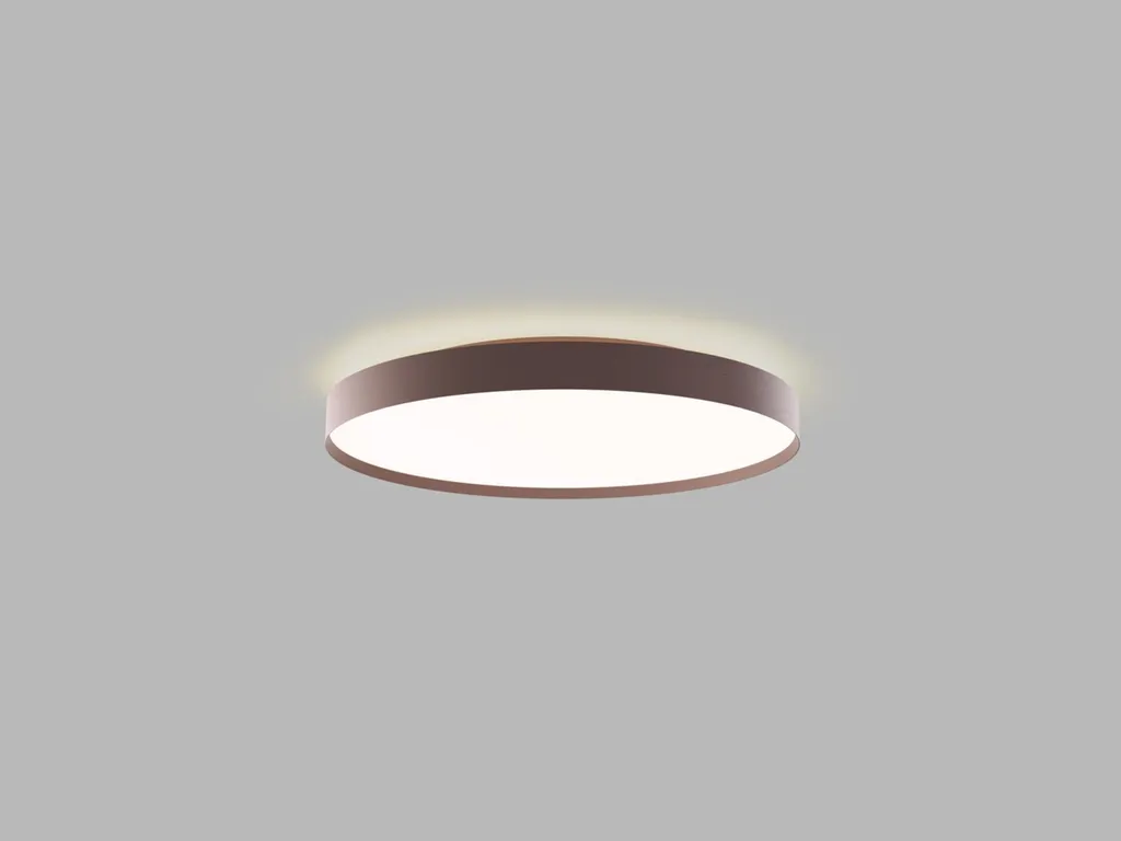 Grand plafonnier LED circulaire TORO 60 dimmable marron pour le salon