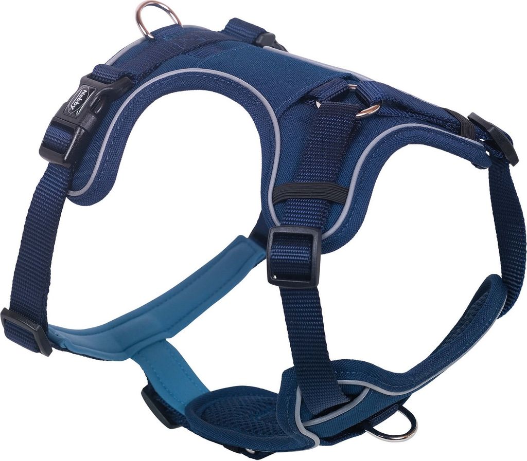 Nobby Komfort Geschirr "MAILO" blau; S: Brust: 23-35 cm, Bauch: 40-55 cm, B: 15 mm