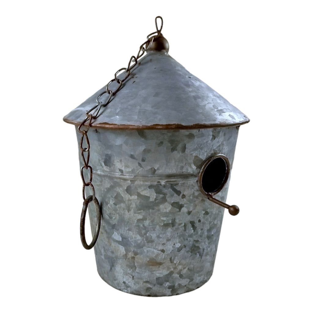 Großer Nistkasten für Vögel Vogelhaus aus Zink für Draußen Produktbild 