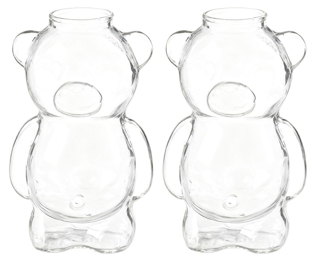 320 ml Wasserbecher in Bärenform, hitzebeständiges Glas aus Borosilikatglas, Trinkflasche für Kaffee, Tee und Saft