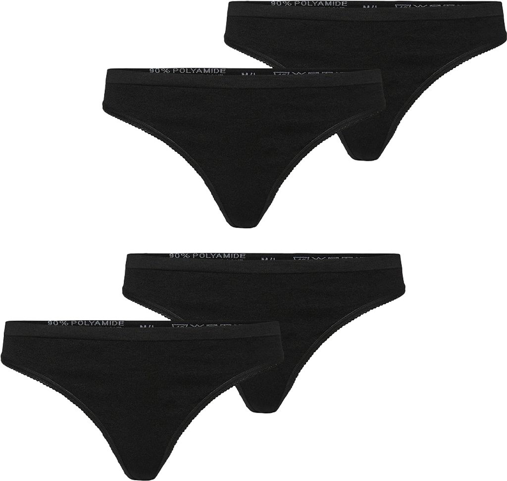 VERO MODA 4er-Pack Nahtlose Slip Tanga Basic Thong Unterwäsche Größe: S-M