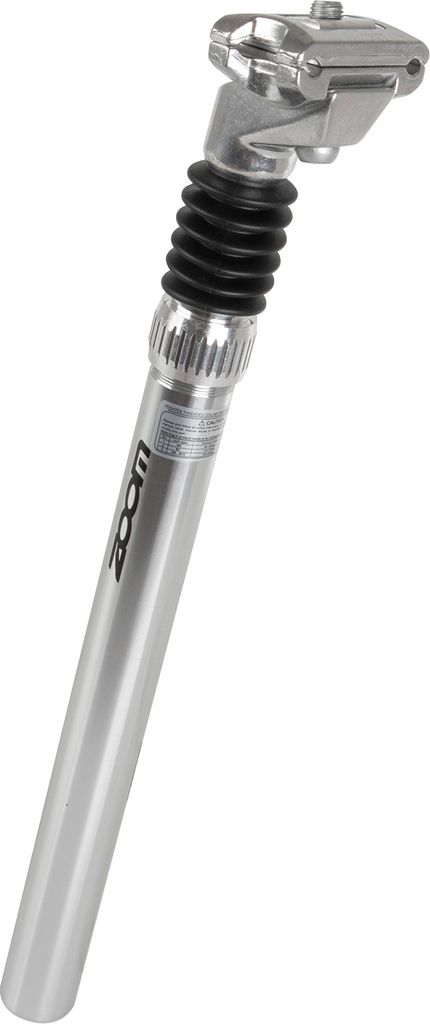 Zoom Sattelstütze gefedert 25,4 mm silber 350 mm lang
