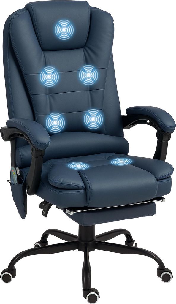 Fotel biurowy Vinsetto z funkcją masażu, ergonomiczny fotel Zdjęcie produktu 