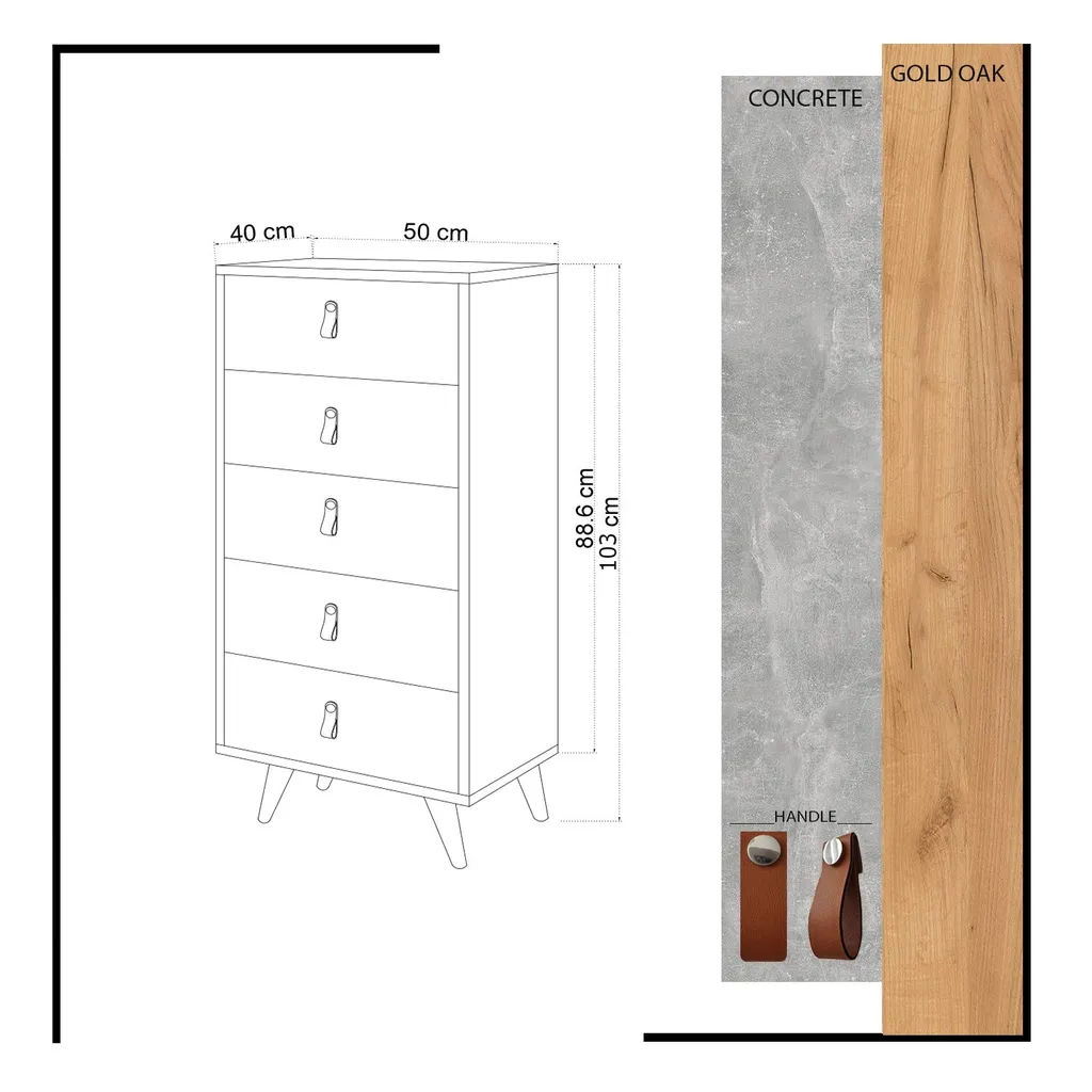 Commode Étagère Chêne Anti-Rayures : Solution Rangement Durable 103 cm