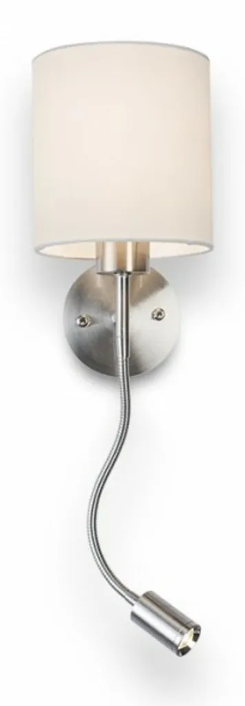Applique LED 15+3W Liseuse Orientable 40° Finition Nickel Mat 230V