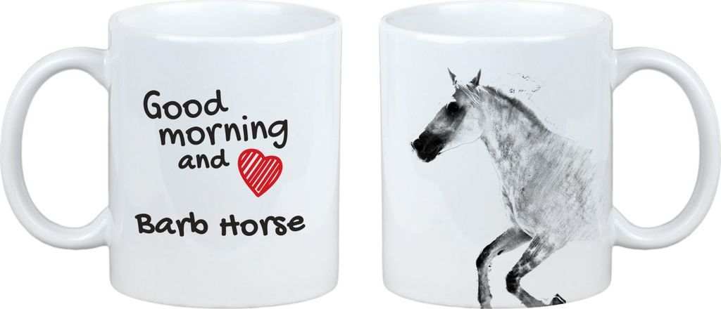 Barb-Pferd - Tasse mit Hund, personalisierte Tasse mit Druck, klassisches Geschenk für jeden von der Marke Art-Dog.