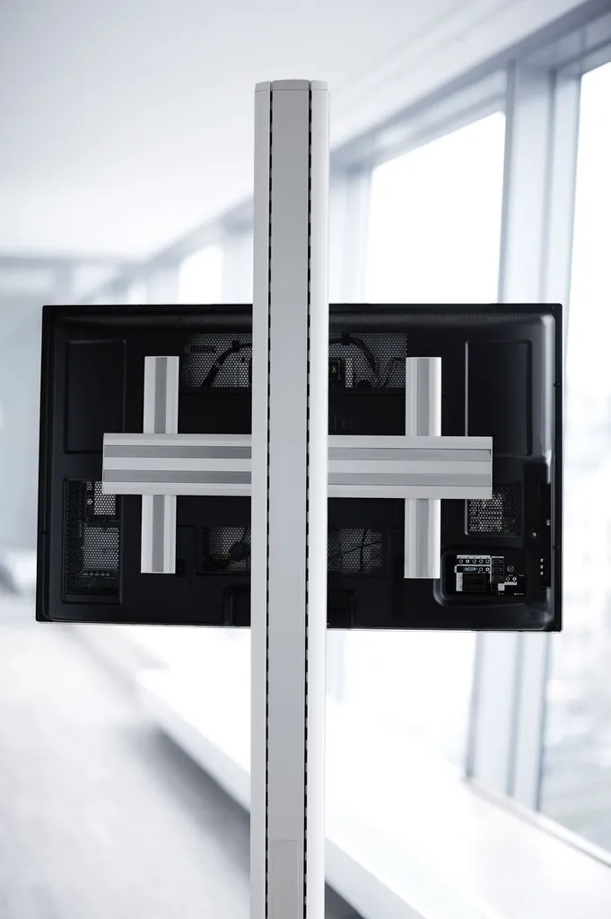 Support de Rail Universel SMS Flatscreen Argent pour Fixation d'Écran