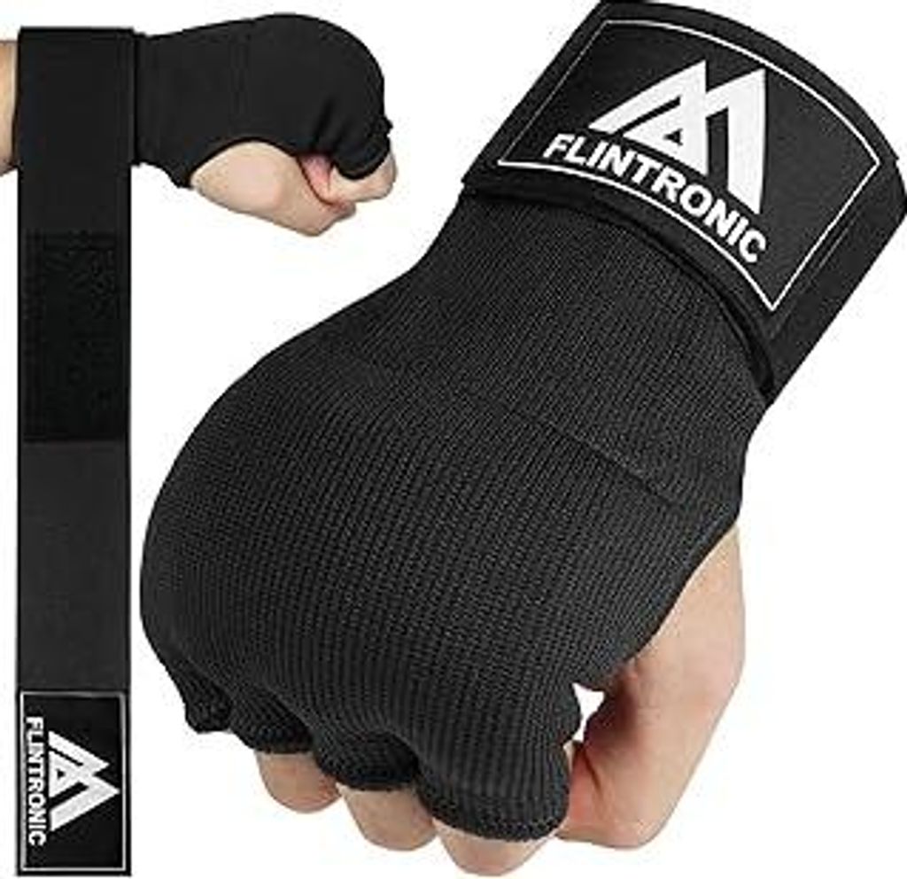 flintronic Gel Innenhandschuhe Boxen, Boxbandagen für MMA, Elastisch Boxbandagen mit 95cm Lang Handgelenkbandagen, Innenhandschuhe Boxen Box Banda...