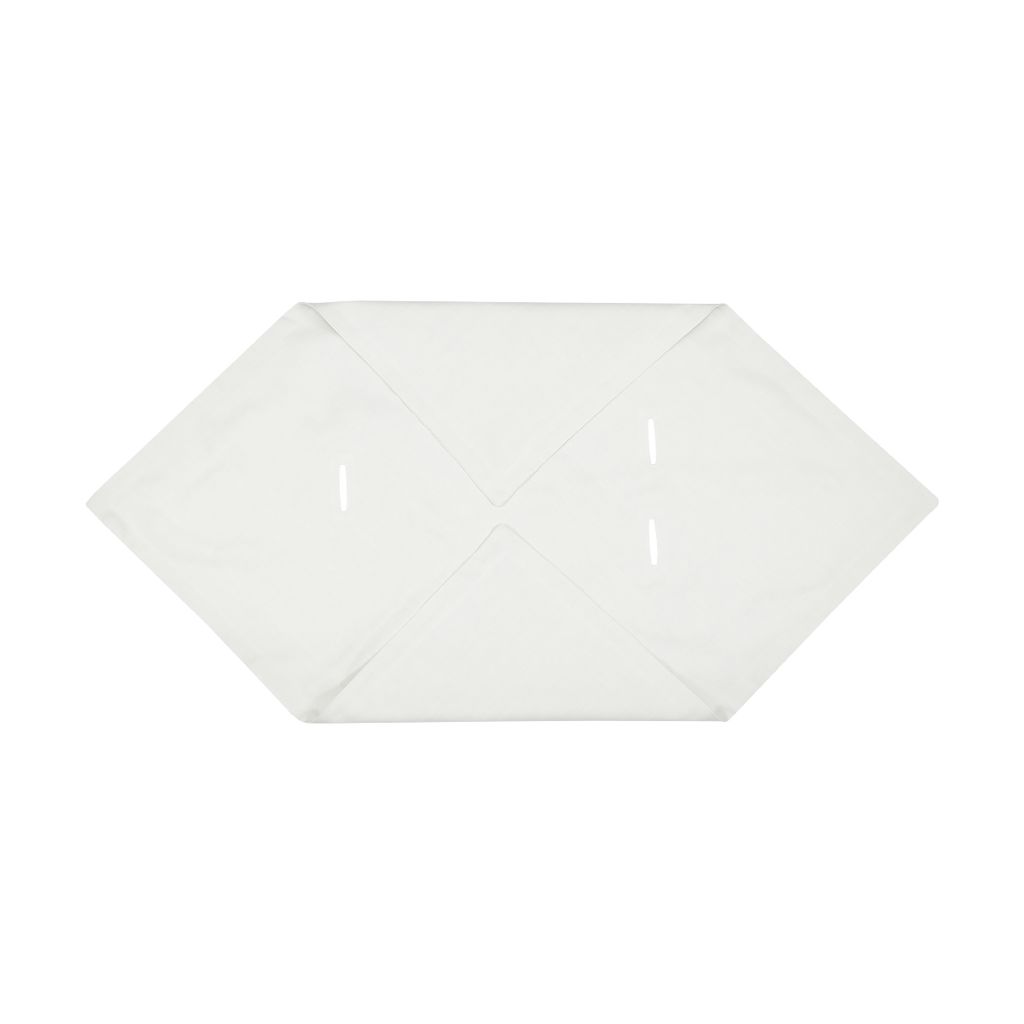 KraftKids Babydecke für Babyschale Sommer Leinen leicht grünes Weiß 75 cm x 75 cm