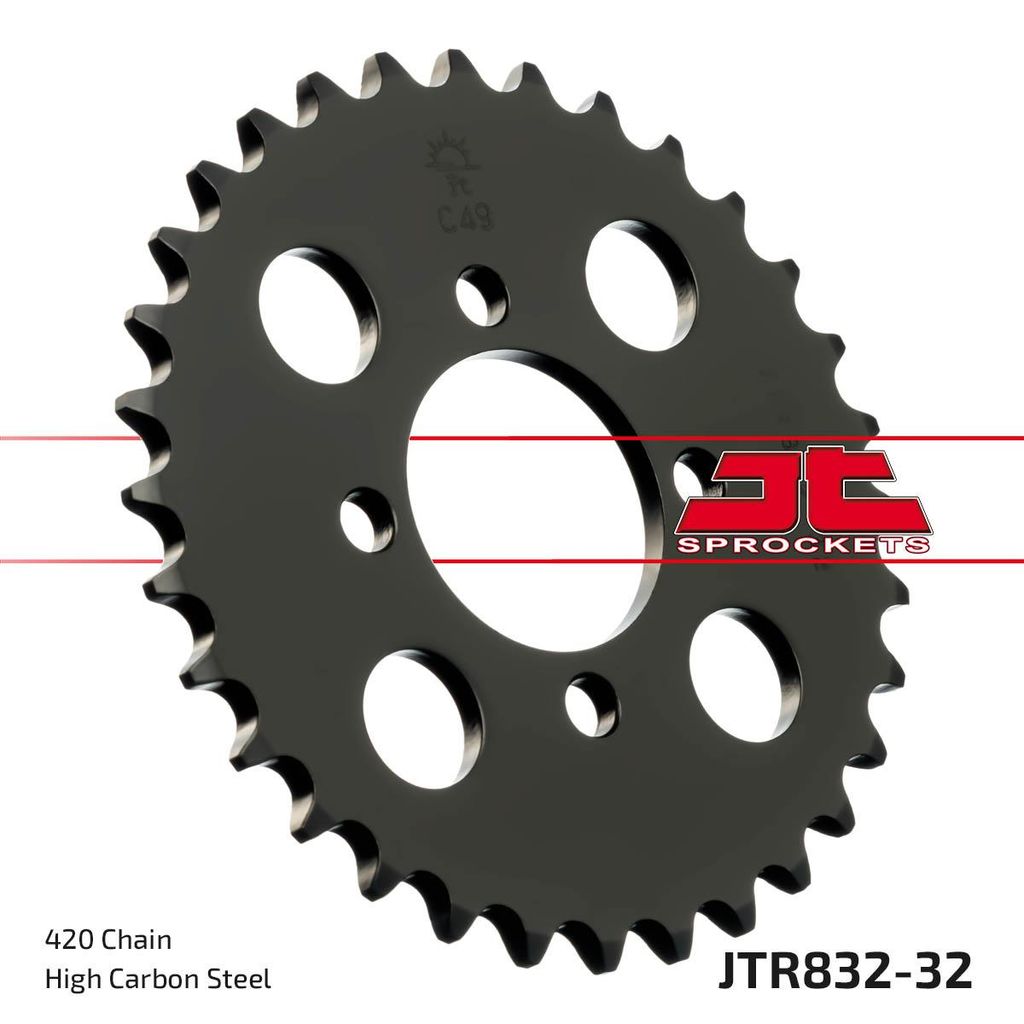Kettenrad 32 Zähne Kette 420 SW Kohlenstoffstahl hinten für YAMAHA LB50 Chappy