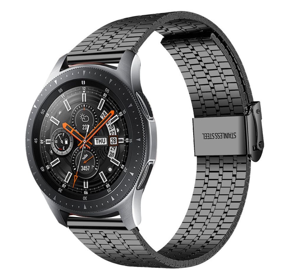 Strap-it Edelstahlarmband - Kompatibel mit Samsung Galaxy Watch Armband 46mm Ersatzarmband Edelstahl - Verstellbarer Verschluss - Hochwertiges Mate...