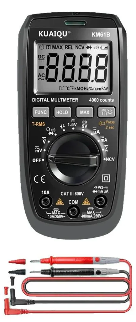 Multimètre numérique KM61B Auto-Range avec technologie True RMS