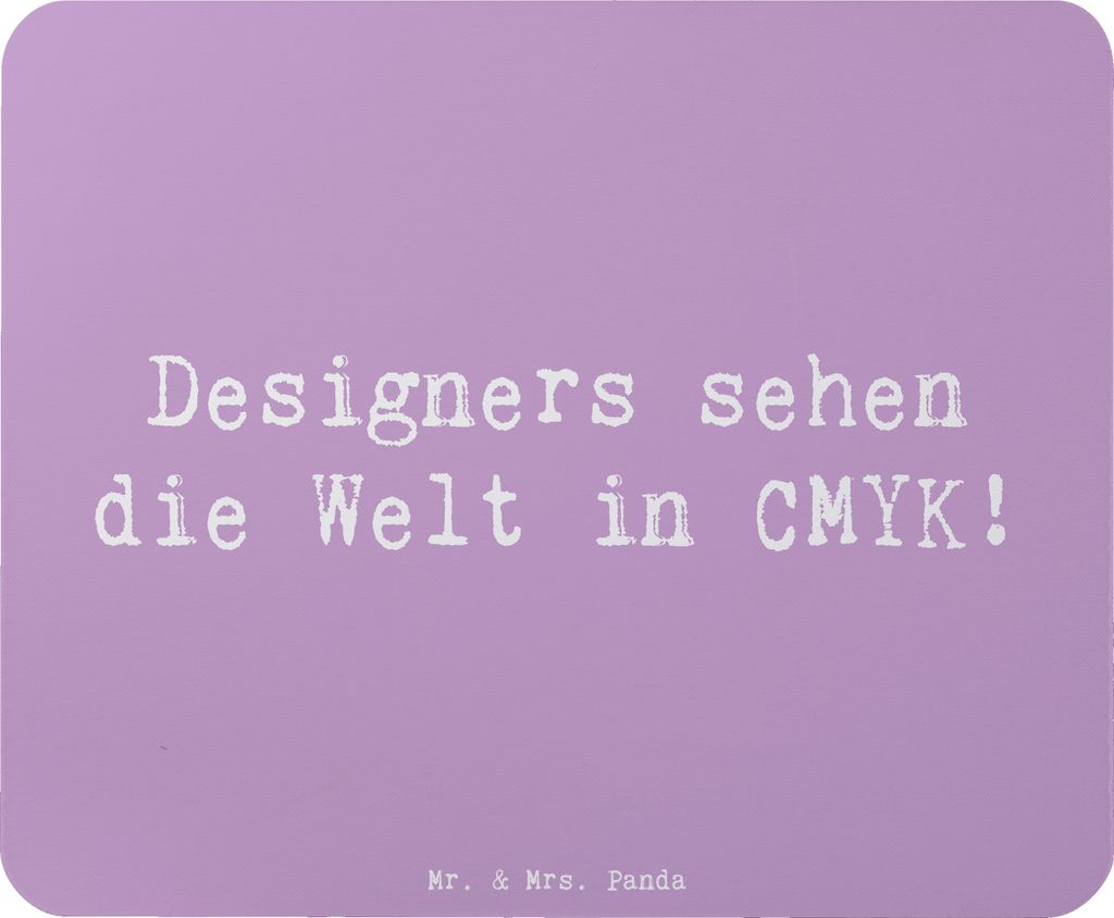 Mr. & Mrs. Panda Mousepad Spruch CMYK Designer - Lavendeltraum - Geschenk, mauspad laptop, handgefertigte Geschenke, Druckvorstufe, Beruf, Grafikde...